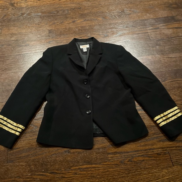 Talbots Jackets & Blazers - Talbots Women's Size 8 Blazer Black Shoulder Pads 3 Button Lined USA
